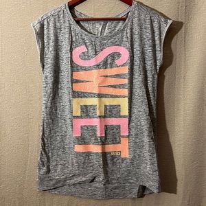 🌞 Justice Glitter Print Sleeveless Tee